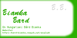 bianka bard business card
